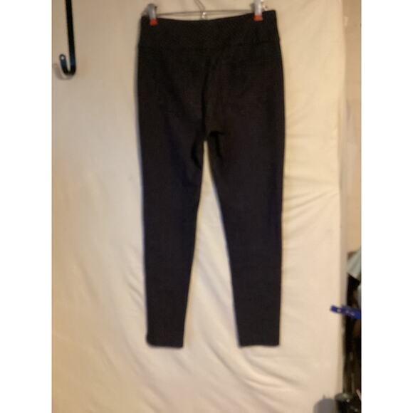 3086 MUDD FLX PONTE WOMENS HIGH RISE LEGGINGS SIZE MEDIUM BLACK/GRAY - Picture 5 of 9